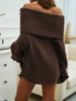 'Clarimond' Drop Shoulder Oversized Knit Sweater - Celes Fashion